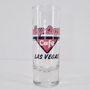 Harley-Davidson Cafe Las Vegas Clear Classic Shot Glass Mint Condition